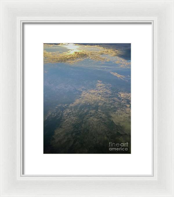 Berkshires Pond Reflection - Lake Sky Clouds - Framed Print