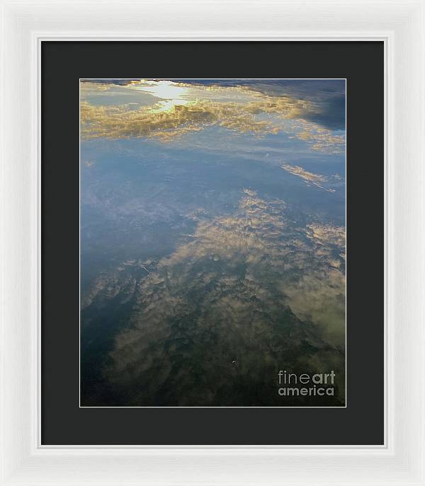 Berkshires Pond Reflection - Lake Sky Clouds - Framed Print