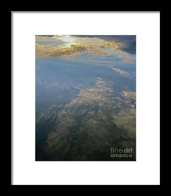 Berkshires Pond Reflection - Lake Sky Clouds - Framed Print