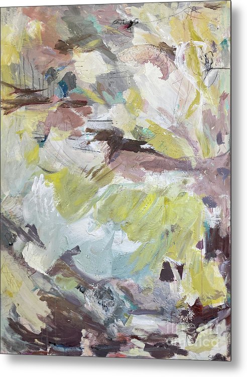 Brahms Symphony No. 1 - Abstract Expressionism Large Painting - Metal Print