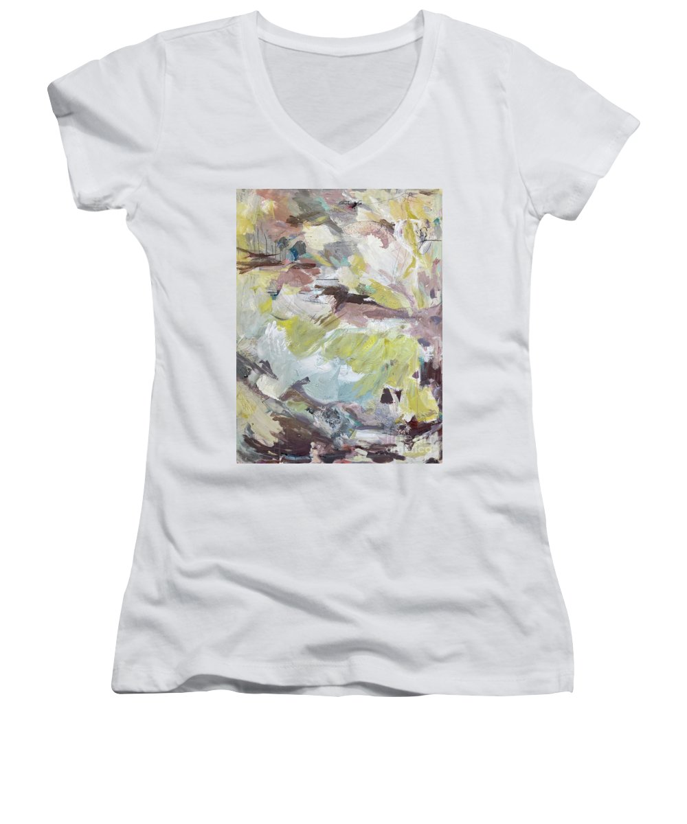 Brahms Symphony No. 1 - Abstract Expressionism Large Painting - Women's V-Neck