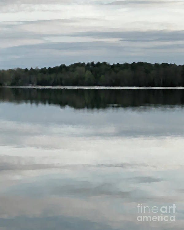 Berkshires - Stockbridge Bowl Fantasy - Lake Mahkeenac Grey - Art Print