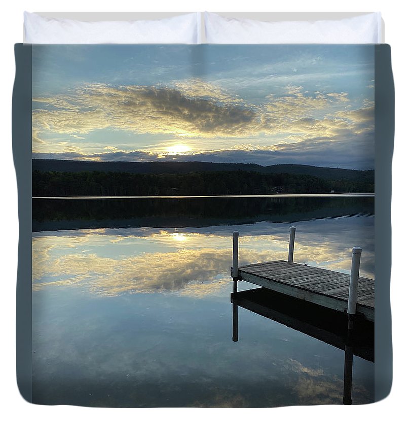 Berkshires - Last Boat 2 - Lake Sunset Summer Stockbridge - Duvet Cover