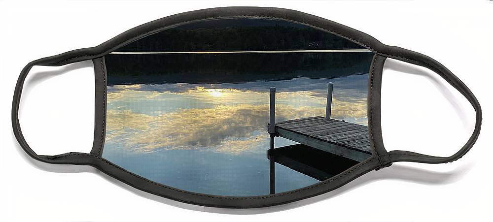 Berkshires - Last Boat 2 - Lake Sunset Summer Stockbridge - Face Mask