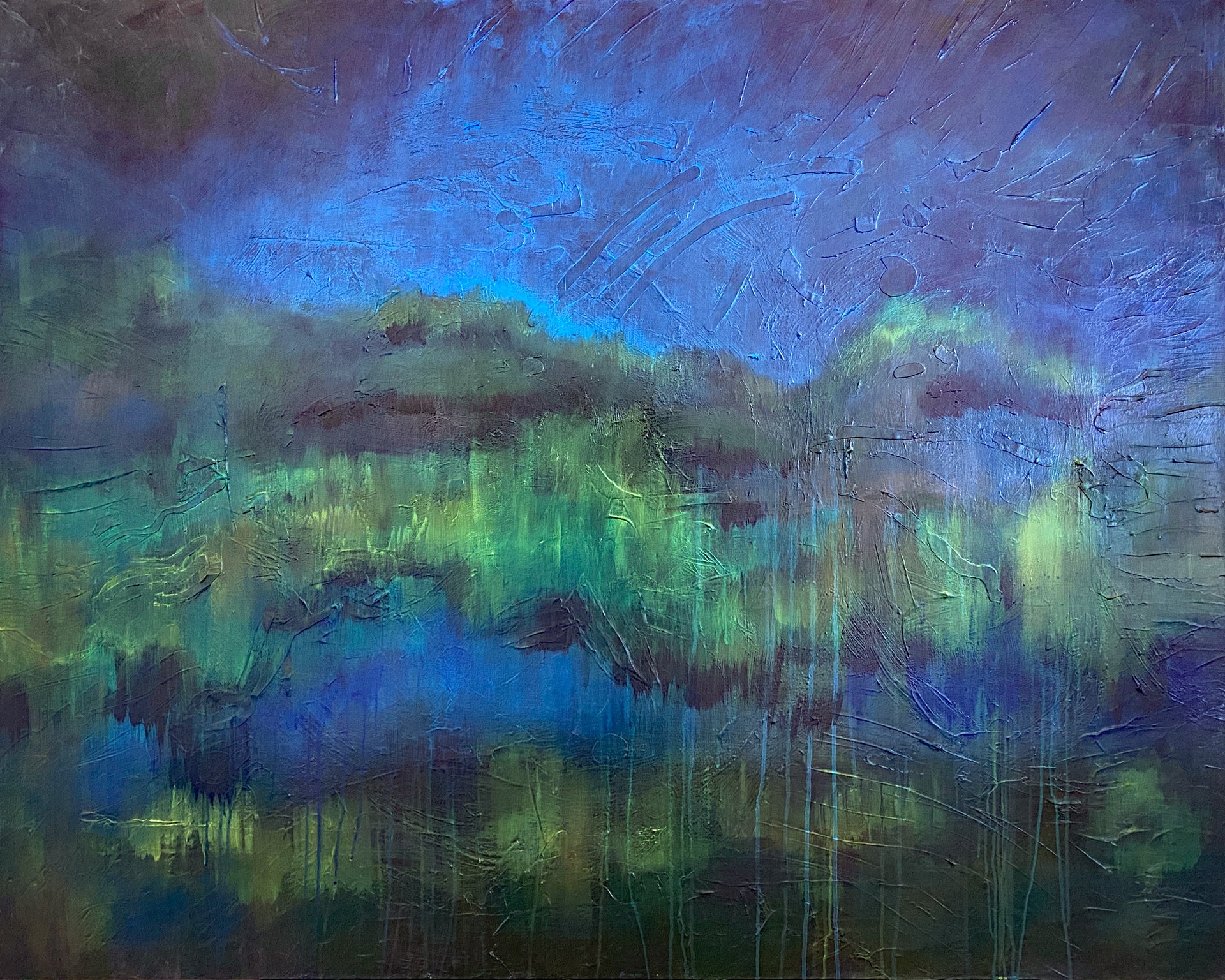 Translation of Nocturne Op. 33 - Homage to John Field Op. 33 (S. Barber) - Acrylic and Paper on Canvas