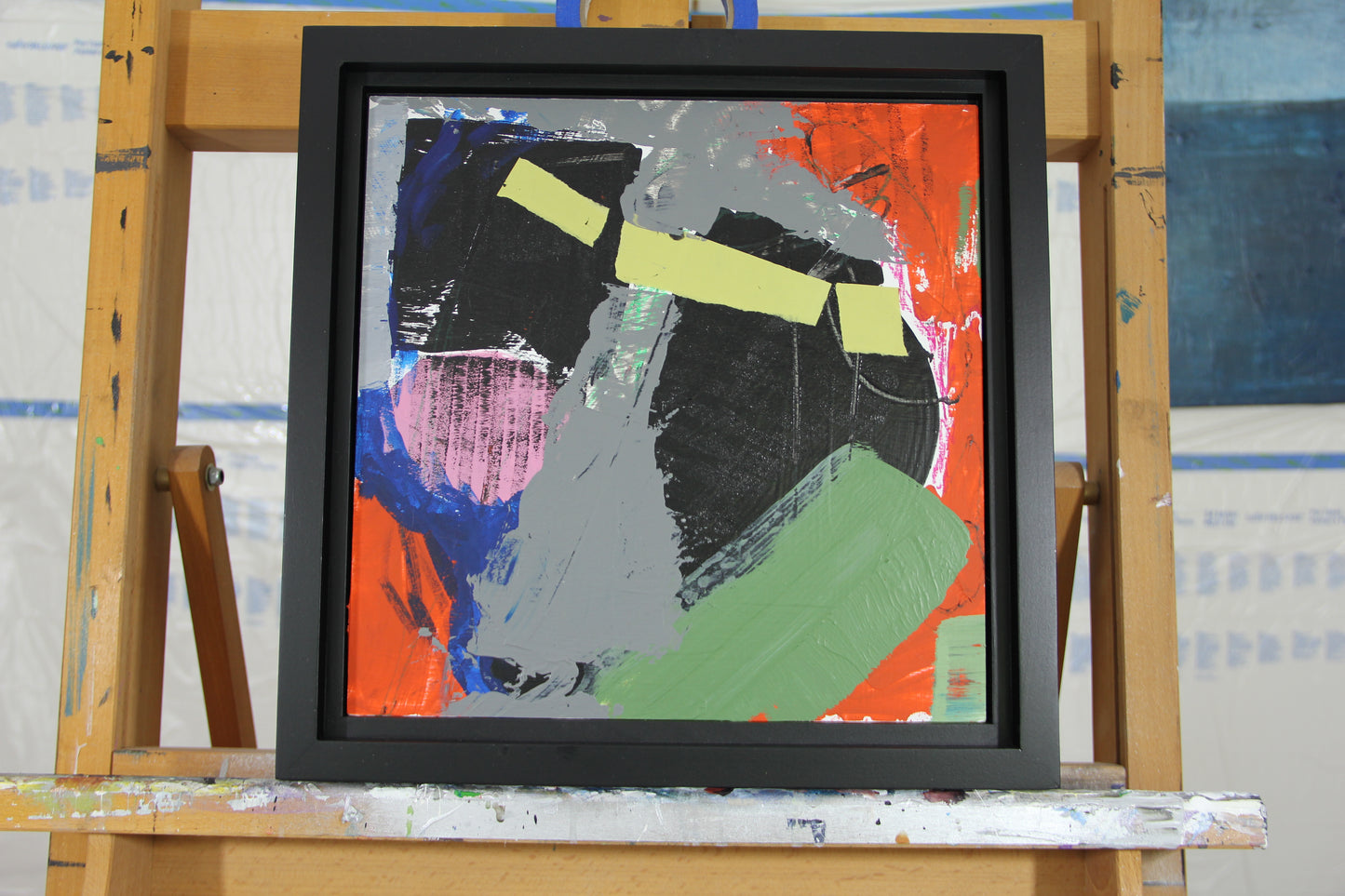 Translation of Philip Glass "The Not-Doings of An Insomniac" I - Collage on Wood Board - FRAMED