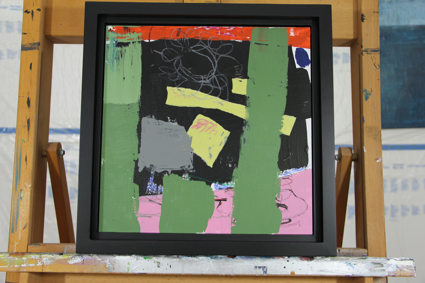 Translation of Philip Glass "The Not-Doings of An Insomniac" II - Collage on Wood Board - FRAMED