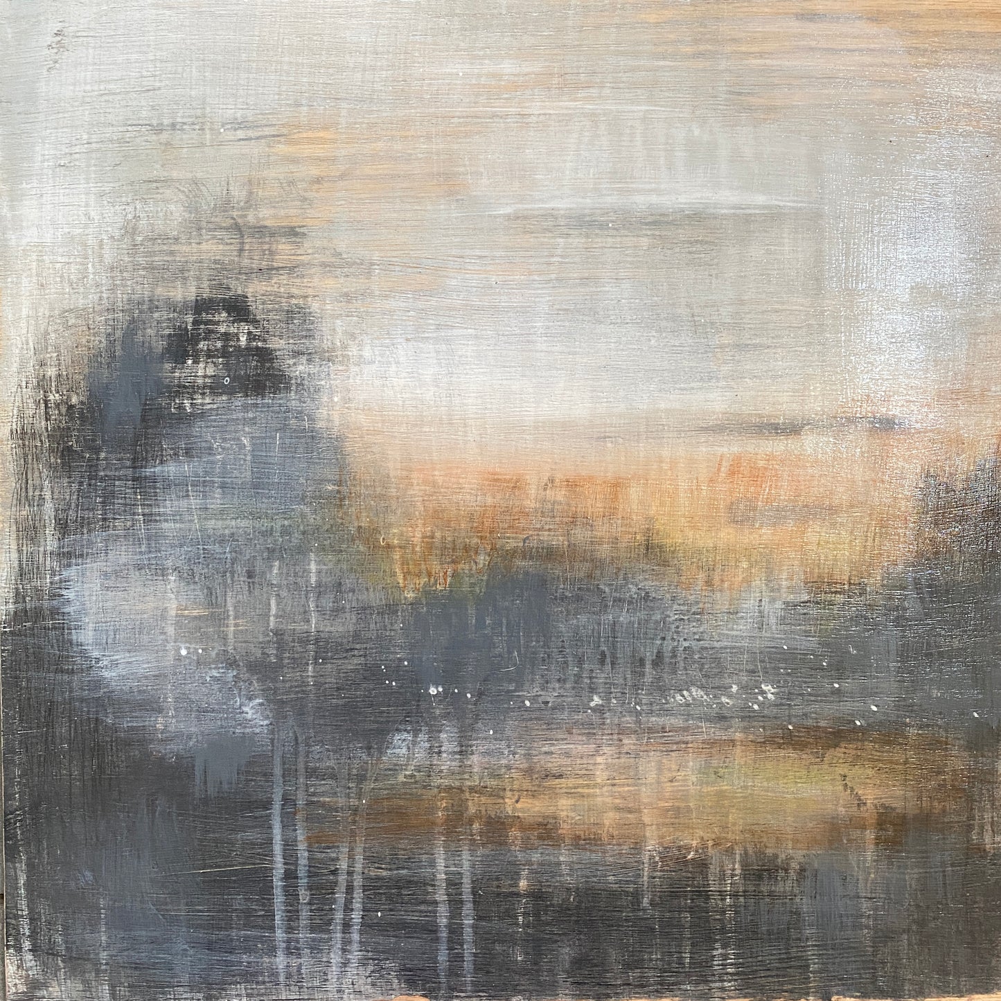 Translation No. 8 of "Les Folies d'Espagne" (M. Marais)-Acrylic on wood board