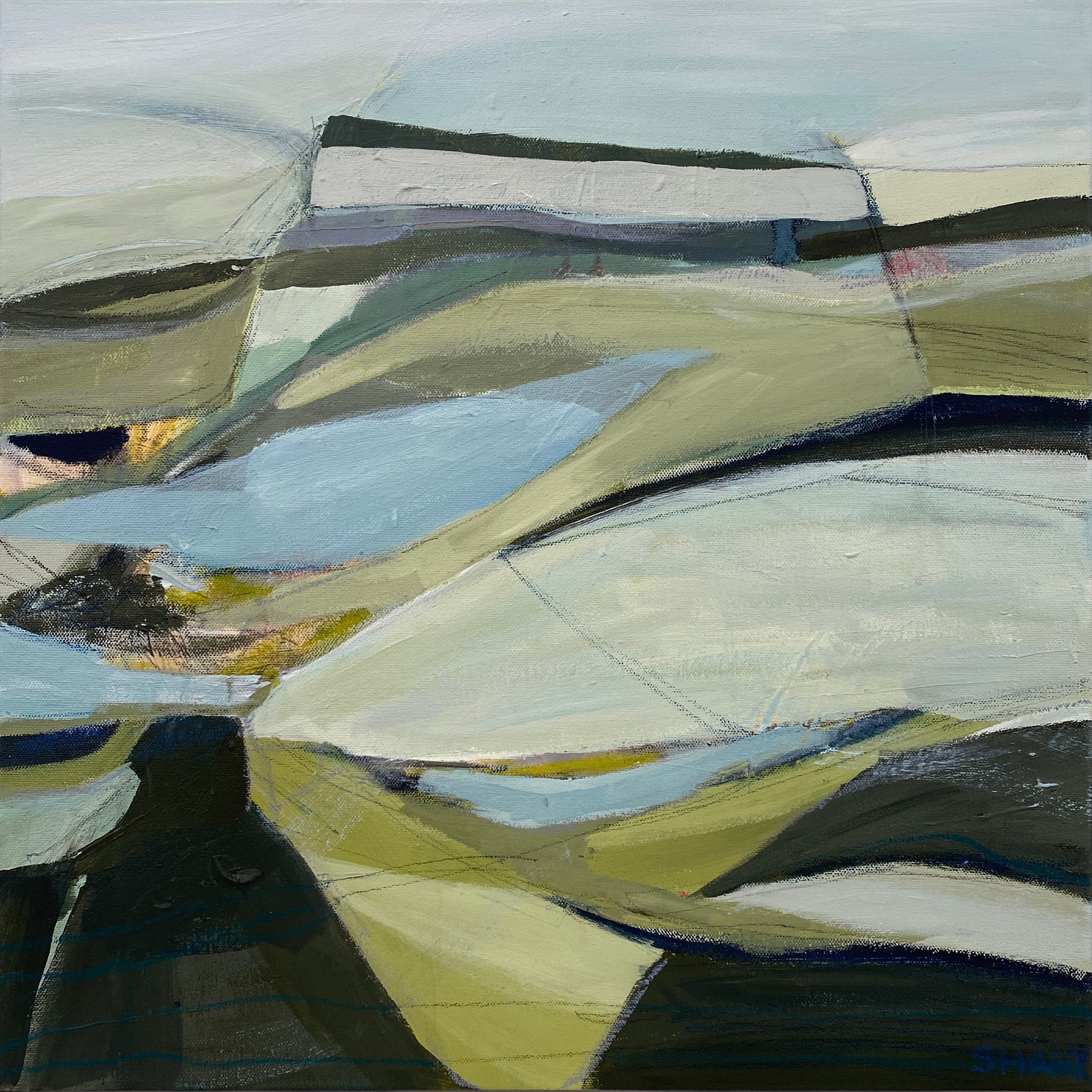 Abstract Landscape - Translation of "Landslide" (Fleetwood Mac) - Mixed media on canvas