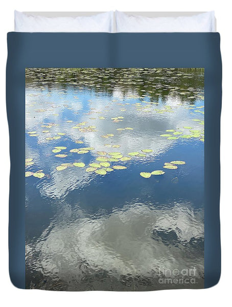 Berkshires Lily Pads 1 - Pond Freshwater - Signs of Spring - Duvet Cover