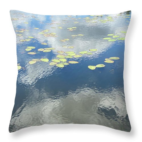 Berkshires Lily Pads 1 - Pond Freshwater - Signs of Spring - Throw Pillow