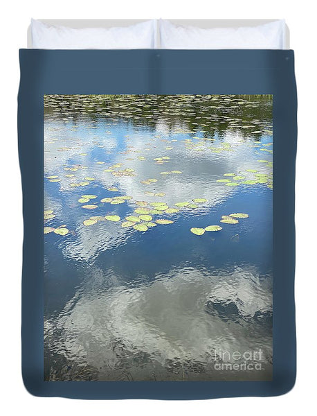 Berkshires Lily Pads 1 - Pond Freshwater - Signs of Spring - Duvet Cover