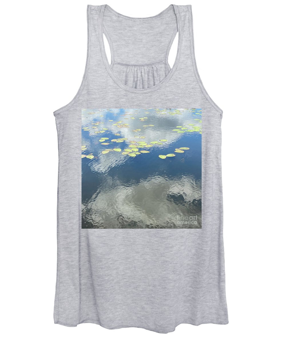 Berkshires Lily Pads 2 - Pond Lake Sky Reflection - Women's Tank Top