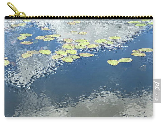Berkshires Lily Pads 2 - Pond Lake Sky Reflection - Zip Pouch