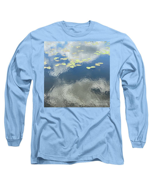 Berkshires Lily Pads 2 - Pond Lake Sky Reflection - Long Sleeve T-Shirt