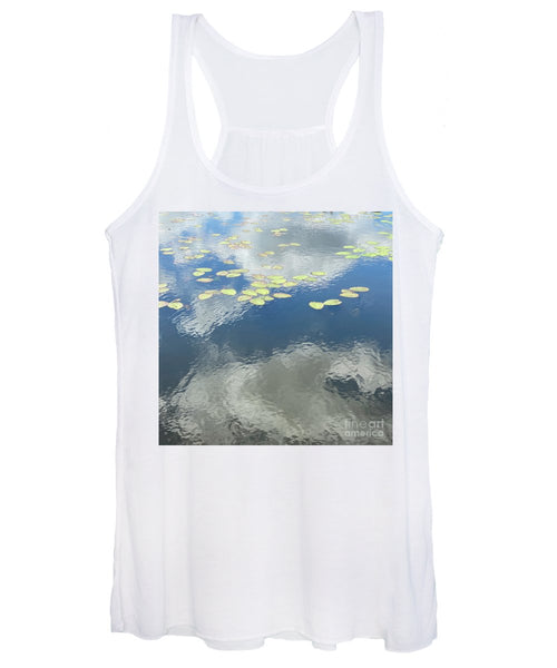 Berkshires Lily Pads 2 - Pond Lake Sky Reflection - Women's Tank Top