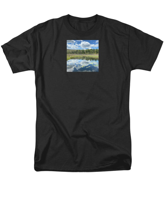 Berkshires Lily Pads Pond River Reflections- Signs of Spring - Men's T-Shirt  (Regular Fit)