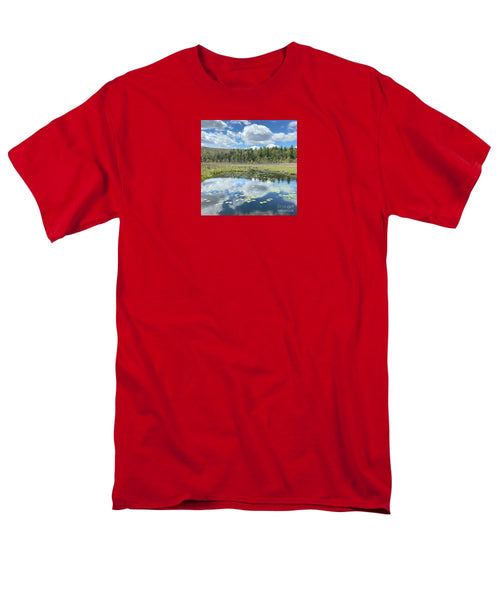 Berkshires Lily Pads Pond River Reflections- Signs of Spring - Men's T-Shirt  (Regular Fit)