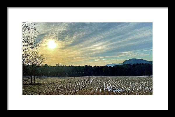 Berkshires - Morning at Gould Meadows - Field Sunrise - Framed Print