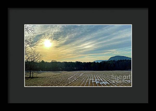 Berkshires - Morning at Gould Meadows - Field Sunrise - Framed Print