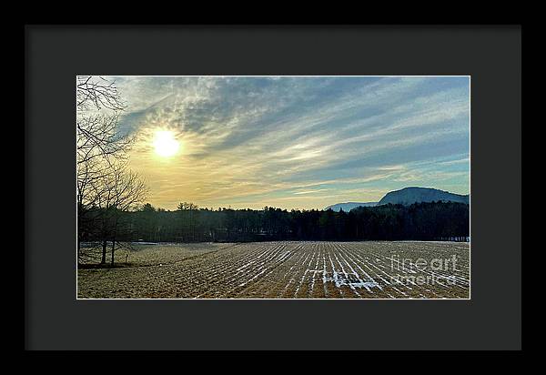 Berkshires - Morning at Gould Meadows - Field Sunrise - Framed Print