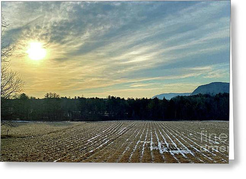 Berkshires - Morning at Gould Meadows - Field Sunrise - Greeting Card