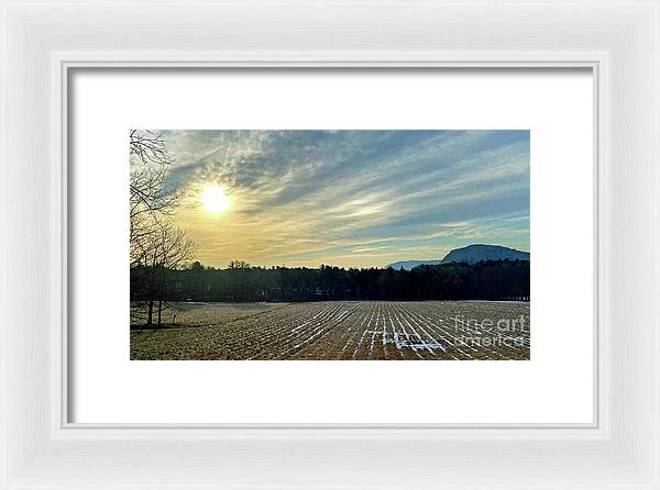 Berkshires - Morning at Gould Meadows - Field Sunrise - Framed Print