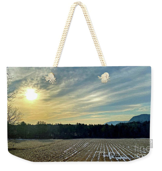 Berkshires - Morning at Gould Meadows - Field Sunrise - Weekender Tote Bag