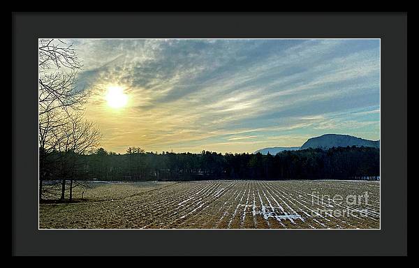 Berkshires - Morning at Gould Meadows - Field Sunrise - Framed Print