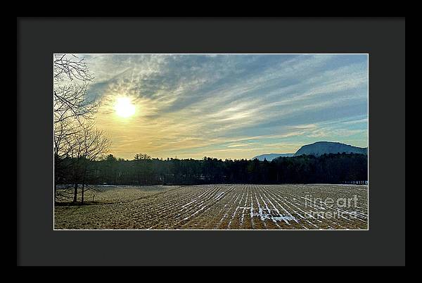Berkshires - Morning at Gould Meadows - Field Sunrise - Framed Print