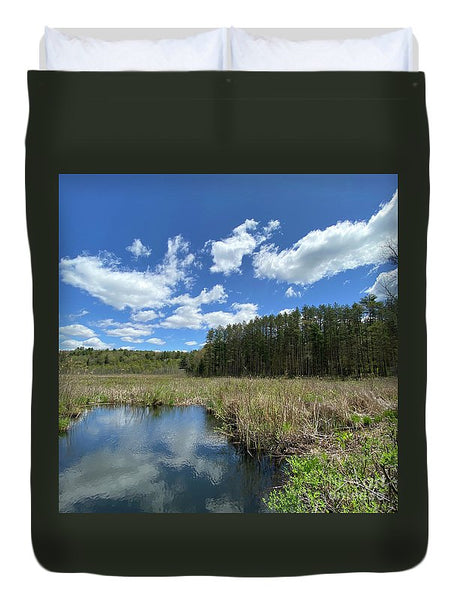 Berkshires Pond Grass 2 - Freshwater Marsh Pines - Duvet Cover