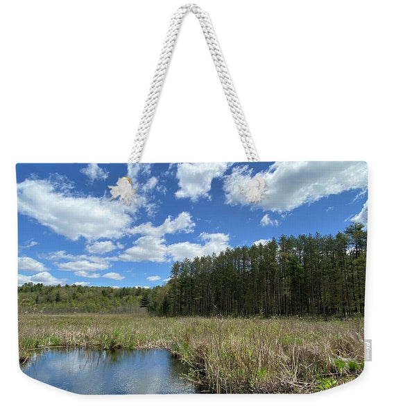 Berkshires Pond Grass 2 - Freshwater Marsh Pines - Weekender Tote Bag