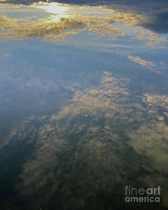 Berkshires Pond Reflection - Lake Sky Clouds - Art Print