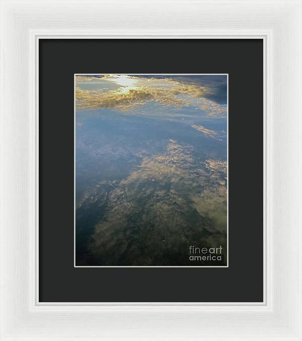 Berkshires Pond Reflection - Lake Sky Clouds - Framed Print