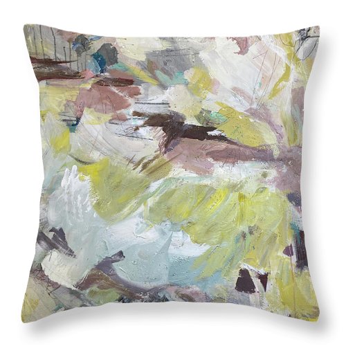 Brahms Symphony No. 1 - Abstract Expressionism Large Painting - Throw Pillow