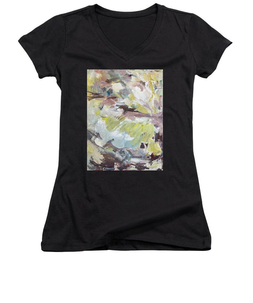 Brahms Symphony No. 1 - Abstract Expressionism Large Painting - Women's V-Neck