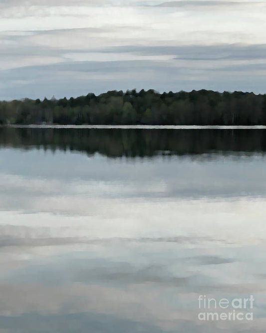 Berkshires - Stockbridge Bowl Fantasy - Lake Mahkeenac Grey - Art Print