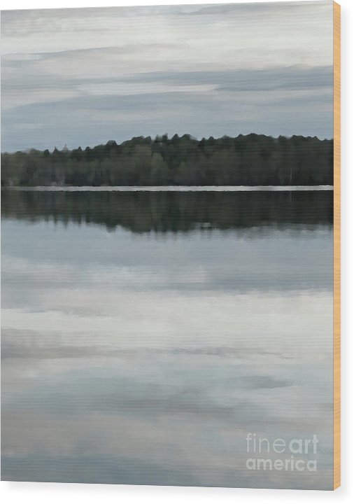 Berkshires - Stockbridge Bowl Fantasy - Lake Mahkeenac Grey - Wood Print