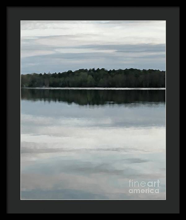 Berkshires - Stockbridge Bowl Fantasy - Lake Mahkeenac Grey - Framed Print