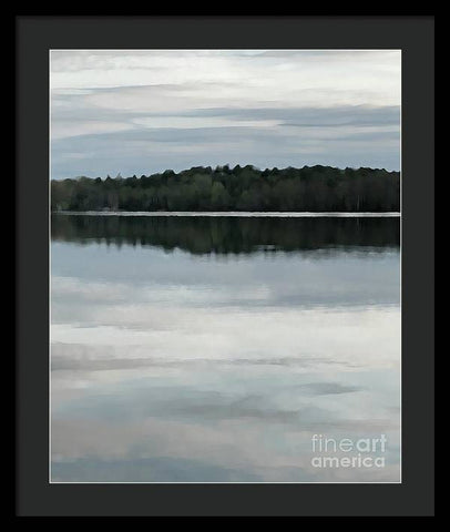 Berkshires - Stockbridge Bowl Fantasy - Lake Mahkeenac Grey - Framed Print
