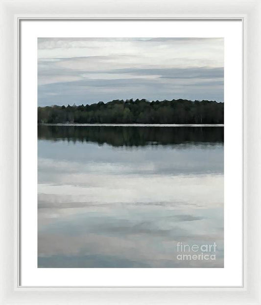Berkshires - Stockbridge Bowl Fantasy - Lake Mahkeenac Grey - Framed Print