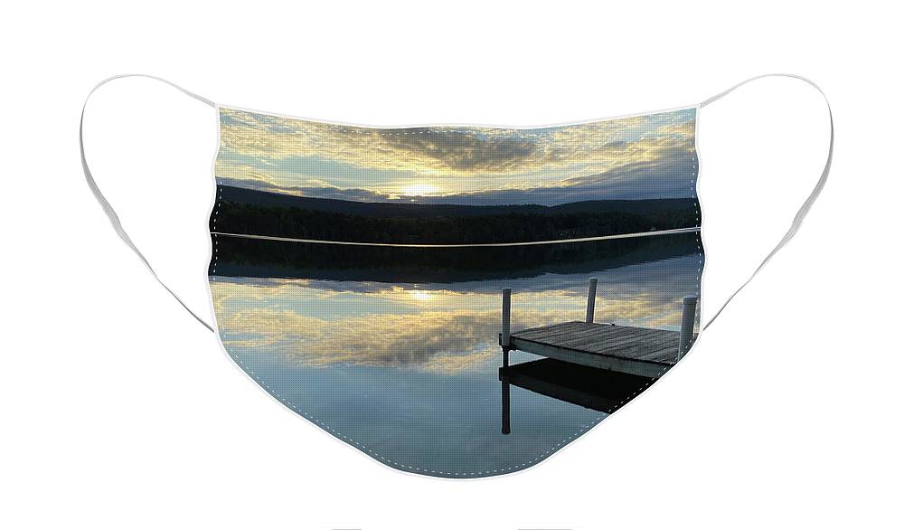 Berkshires - Last Boat 2 - Lake Sunset Summer Stockbridge - Face Mask