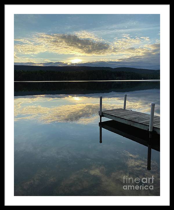 Berkshires - Last Boat 2 - Lake Sunset Summer Stockbridge - Framed Print