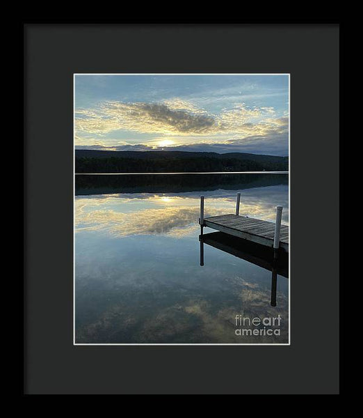 Berkshires - Last Boat 2 - Lake Sunset Summer Stockbridge - Framed Print