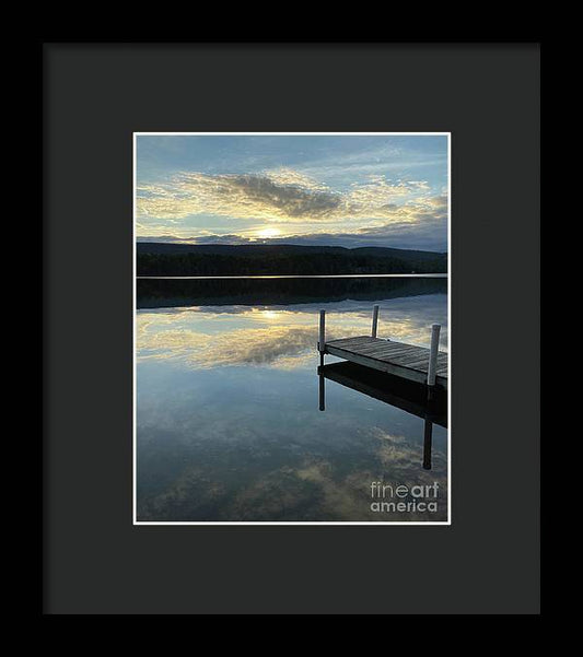 Berkshires - Last Boat 2 - Lake Sunset Summer Stockbridge - Framed Print