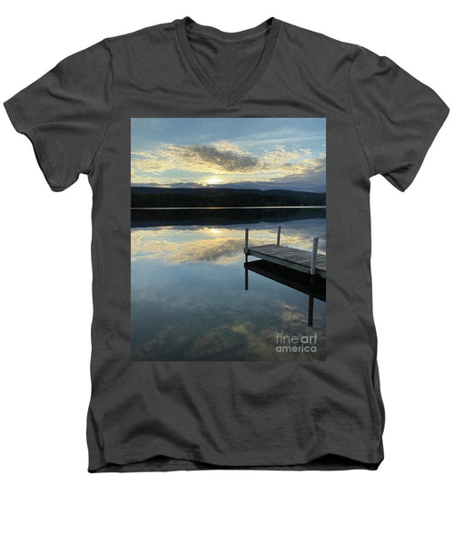 Berkshires - Last Boat 2 - Lake Sunset Summer Stockbridge - Men's V-Neck T-Shirt