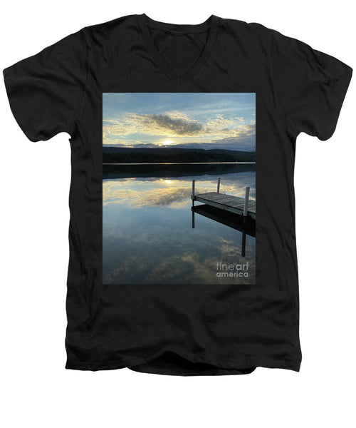 Berkshires - Last Boat 2 - Lake Sunset Summer Stockbridge - Men's V-Neck T-Shirt