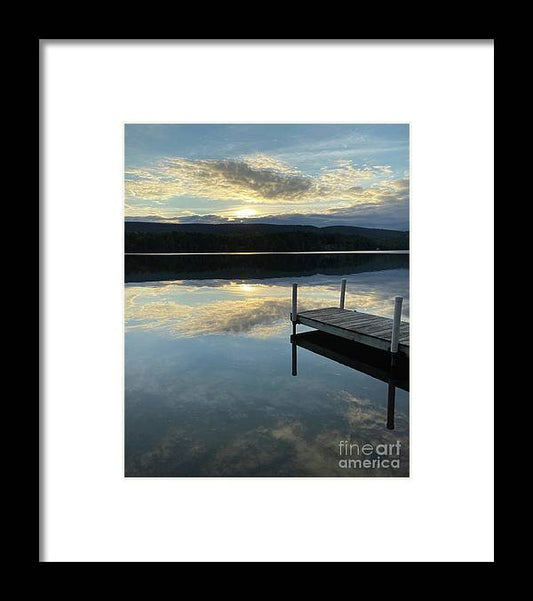 Berkshires - Last Boat 2 - Lake Sunset Summer Stockbridge - Framed Print