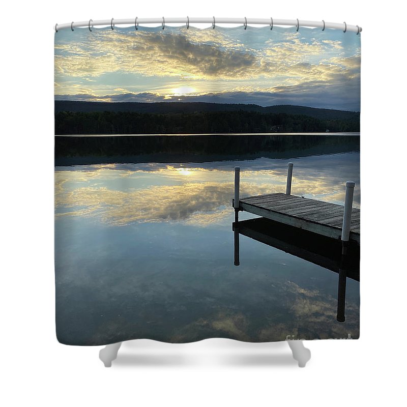 Berkshires - Last Boat 2 - Lake Sunset Summer Stockbridge - Shower Curtain