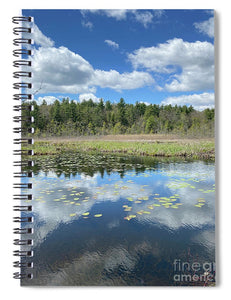 Berkshires Lily Pads 3 - Pond Lake Forest Pines Grass Spring - Spiral Notebook